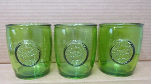 100% Authentic San Miguel Green Recycled Drinking Glasses Set Of 3 12oz. - Bild 1 von 3
