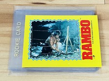 1985 Topps Rambo First Blood Part II Sticker Card #7 Rookie Card🌟Mint RARE