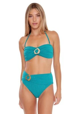 Top de bikini Trina Turk 298307 Empire Bandeau estándar para mujer, marino, 2 Foto 1 de 3