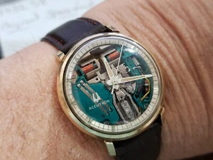 1966 Accutron Original Large dial Spaceview Watch 214 Runs Great - Picture 1 of 12