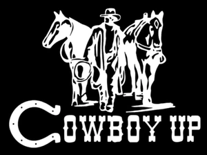 COWBOY UP Decal, Horse, Ranch, Farm, Riding, JDM Decal for Car, Windows, Outdoor - Picture 1 of 5