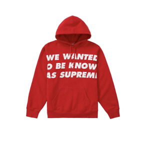 NEW* Supreme SS20 Known as Hooded Sweatshirt in Red Size Xlarge 100% Authentic!