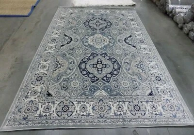 Alfombra manchada PLATA/AZUL 6'-7" X 9'-6", precio reducido 1172587867 PEG611Z-6 Foto 1 de 4