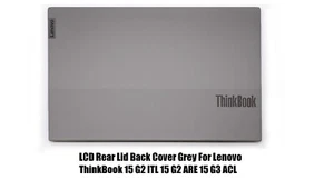LCD Rear Lid Back Cover Grey For Lenovo ThinkBook 15 G2 ITL 15 G2 ARE 15 G3 ACL - Picture 1 of 2