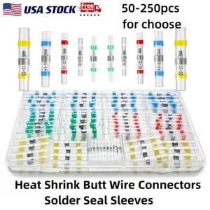 50-250x Solder Seal Sleeves Heat Shrink Wire Connector Waterproof Terminal kits - Picture 1 of 20
