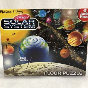 MELISSA AND DOUG SOLAR SYSTEM FLOOR PUZZLE 48 PC PREOWNED - COMPLETE