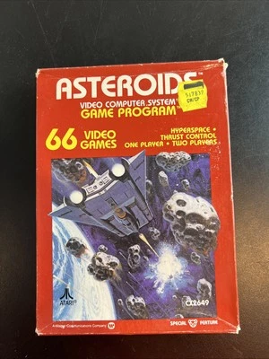 Sealed In Box NEW Vintage Atari Asteroids 1981 Game Cartridge. See Below - Image 1 of 4