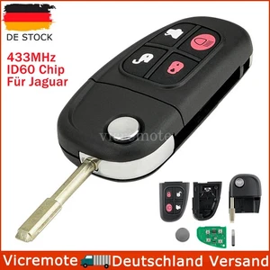 433MHz Funk Schlüssel Fernbedienung 4 Tasten Für Jaguar X-Type S-Type XJ XJR - Bild 1 von 9