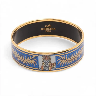 Brazalete Hermès Esmalte GM GP×Esmalte Azul x Oro Tigre Real Rey Tigre Foto 1 de 4