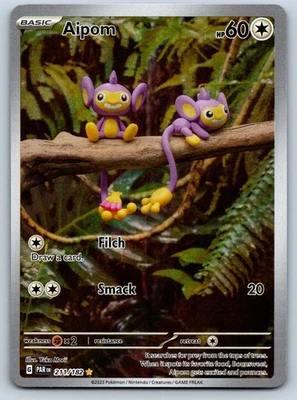 Aipom - 211/182 SV04: Paradox Rift - Illustration Rare NM Holo - Image 1 of 2