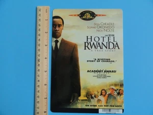 HOTEL RWANDA - BLOCKBUSTER VIDEO BACKER CARD 5"X8" - DON CHEADLE - Picture 1 of 3