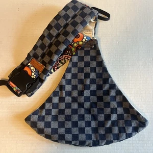 Mother’s Love Baby Sling Crossbody Carrier Blue Checkered Colorful Adjustable - Picture 1 of 7