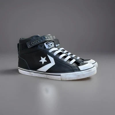 Converse Boys Pro Blaze Strap A01071C Black & White High top Sneakers Sz 5.5 - Image 1 of 4