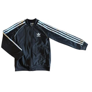 Adidas Youth Trio Track Jacket Black Full Zip XS - Picture 1 of 3