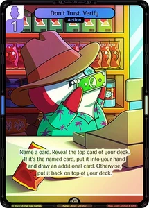 Vibes TCG FOIL Don't Trust, Verify - Enter the Huddle Card # 129 - Imagen 1 de 1