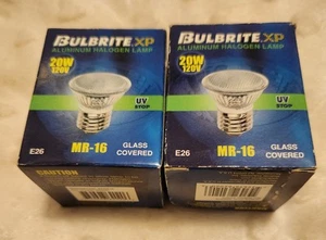 Lot of 2 BULBRITE XP BAB/E26 120V 20W Flood MR-16 Lamp Bulb New - Picture 1 of 5