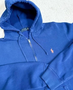 Polo Ralph Lauren Sudadera con Capucha Para Hombre Talla M Azul Naranja Logo Cremallera Completa Sudadera - Imagen 1 de 11