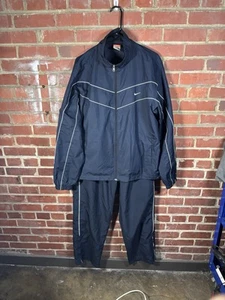 Vintage Y2K Nike Tracksuit Mens Set Windbreaker Pants Ankle Zip Size XL - Picture 1 of 9