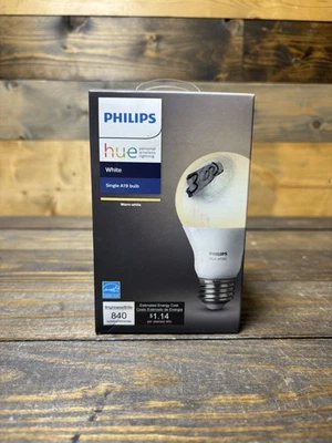 Philips Hue White A19 Single LED 9.5W 840 Lumens E26 Sealed - Image 1 of 4