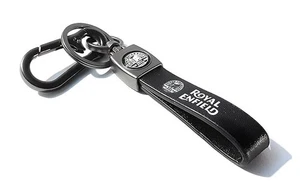 Motorcycle Premium Leather & Metal Keychain Royal Enfield Design Key Pack of 1 - Picture 1 of 7