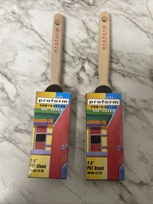 Conjunto de 2 pincéis Proton Contractor 2” para tintas a óleo e látex - Imagem 1 de 2