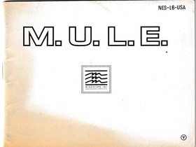 Nintendo NES Instruction Manual M.U.L.E. Mule