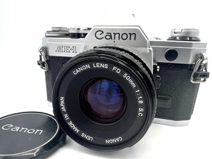 Canon AE-1 35mm SLR Film Camera w/ FD 50mm f/1.8 S.C. Lens Tested -1day Handling - Picture 1 of 24