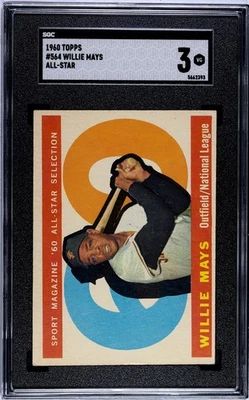 1960 TOPPS WILLIE MAYS ALL-STAR  #564  SGC 3 - Image 1 of 2