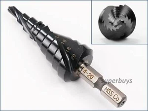 4-20mm M35 Cobalt Steel HRC89 Unibit Step Drill Drilling Bit Bore Hole Cutter - Bild 1 von 4