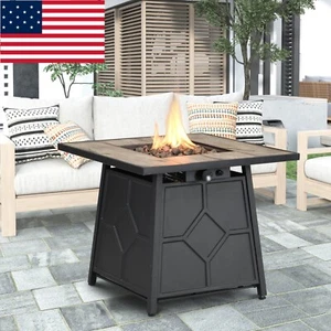 CASAINC 40,000 BTU Fire Pit Table 28-inch Auto-Ignition Propane Gas Firepit - Picture 1 of 10