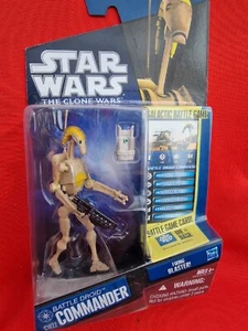 STAR WARS NEW THE CLONE WARS COLLECTION BATTLE DROID COMMANDER CW22 MOC FIGURE - Picture 1 of 5