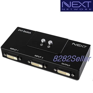 DVI 2 Port 2:1 Manual Switcher Selector Switch Box TV LCD Monitor single mode - Picture 1 of 3