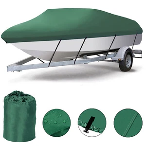 Heavy Duty Trailerable Boat Cover Waterproof 11ft-22ft Tri-Hull V-Hull Runabout - Picture 1 of 12