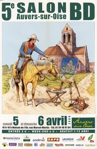 BLANC-DUMONT BLUEBERRY AFFICHE FESTIVAL AUVERS SUR OISE 2008 + TRACT - Picture 1 of 2