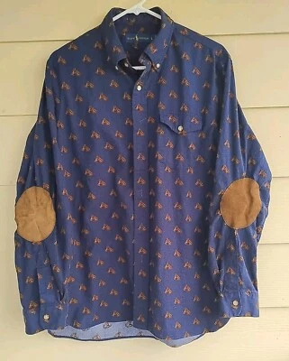 Polo Ralph Lauren caballo ecuestre para hombre parche con botones en el codo grande Foto 1 de 4