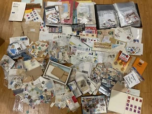 Great sorting stamp box, messy unchecked, cards, packets, approval 6kg #w116 - Imagen 1 de 22