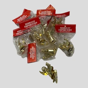 Angel Gold Tone Christmas Candle Clip Ornaments Midwest Cannon Falls 1980s NEW - Picture 1 of 10