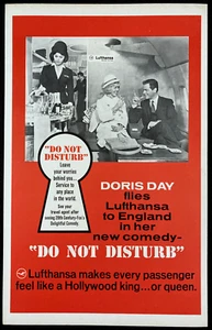 DO NOT DISTURB Movie Poster 1965 Doris Day Comedy Lufthansa Airlines Advertising - Picture 1 of 2