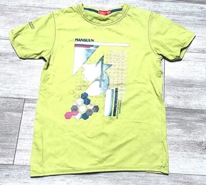 T-Shirt gelb hellgrün Gr. 134/140 Junge von Manguun Teens neon Print geometrisch - Bild 1 von 8