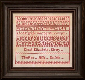Dinah Elizabeth Disney 1876~Hands Across The Sea Samplers - Picture 1 of 1