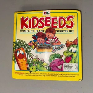 Vintage 1994 Kidseeds Garden Veggie Plant Starter Kit Seeds Soil Containers  - Picture 1 of 7