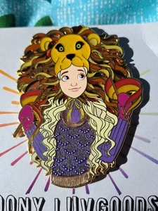 Harry Potter Luna Lovegood Enamel Pin Gryffindor Lion Hat Loony Luvgoods Glitter - Picture 1 of 3