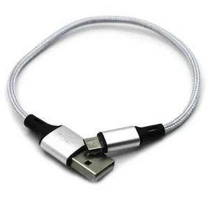 Short Micro USB Cable Cord USB to Micro Fast Charging Data Sync Charger 0.7FT - Picture 1 of 17