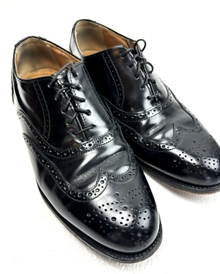 THOM McAN черный платье туфли кожи шнурует вверх W26231 мужской размер 9,5 винтажный - Изображение 1 из 4