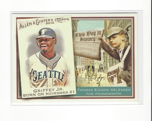 2010 Topps Allen and Ginter This Day in History #TDH27 Ken Griffey Jr. Mariners