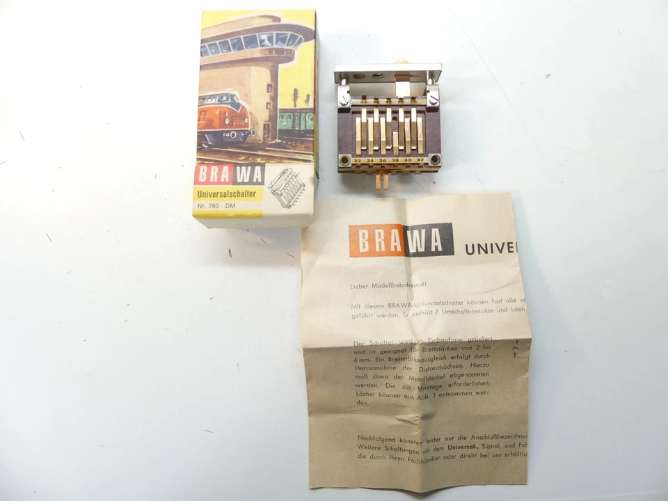 Brawa 760 Universalschalter, Anleitung, TOP in OVP #50877 - Image 1 of 4