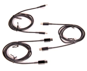 New USB-C to C 3 pack 3 Foot cables for iPhone 15, Android charger Charging data - Picture 1 of 2