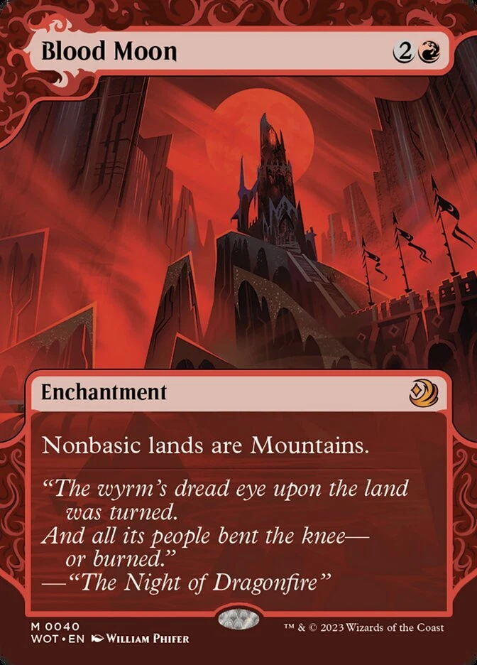 MTG Blood Moon (40/103) Wilds of Eldraine Enchanting Tales LP - Image 1 of 1
