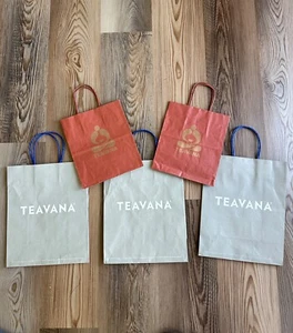 Lote 5 Bolsas de Regalo Teavana Vintage ~ Bolsas de Tienda COMO ESTÁN - Imagen 1 de 3