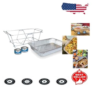Efficient 4-Piece Buffet Chafing Dish Set for Events - Aluminum Warmers Included - Bild 1 von 6